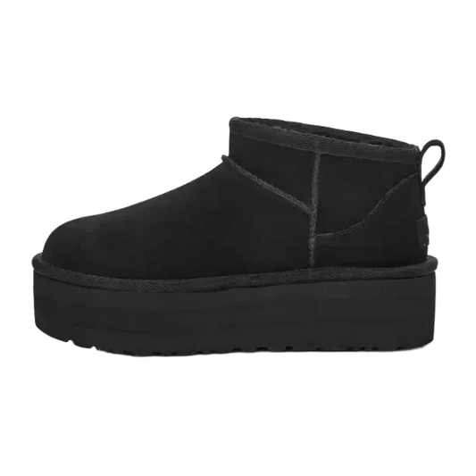Damen Plateau-Boots mit warmem Futter - Schwarz